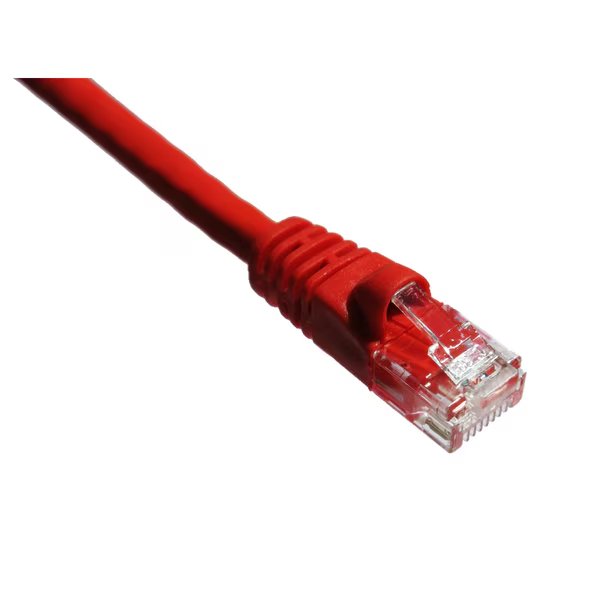Axiom 30Ft Cat5E 350Mhz Patch Cable Molded Boot (Red), Axiom Manufacturing, Mfr#: C5EMB-R30-AX